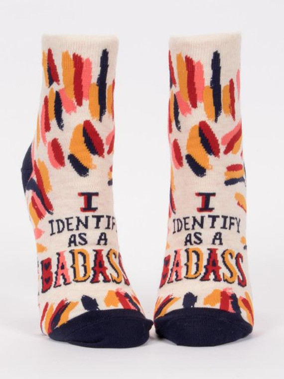  I identify as a bad ass women’s socks 