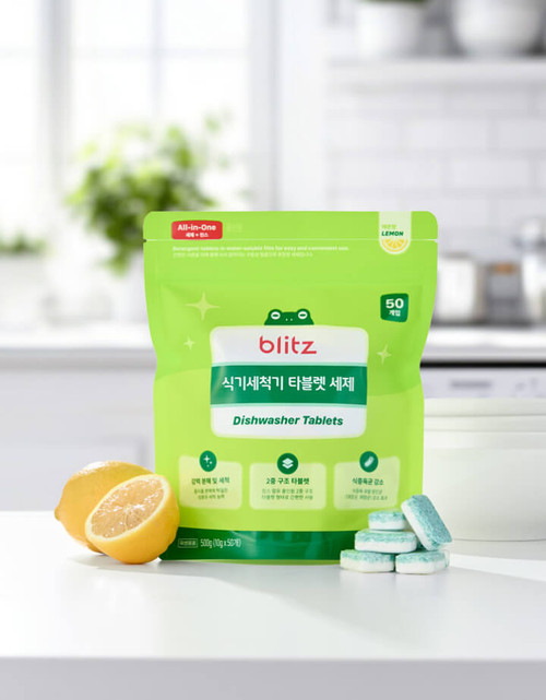 린스가 필요없는 올인원 식기세척기 미니 타블렛 세제 10g 50개입
