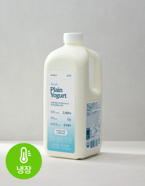 순수 우유99.996%, 무가당 플레인요거트 1.8L