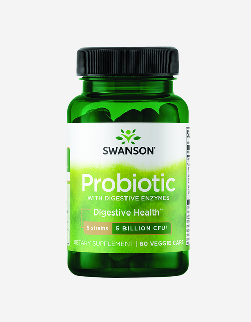 스완슨 소화 효소 함유 프로바이오틱스 50억 CFU 베지 캡슐, 60정, 1개