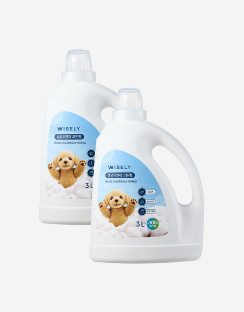 [물가파괴] 잔향이 오래가는 초고농축 섬유유연제 코튼향 3L 2개입