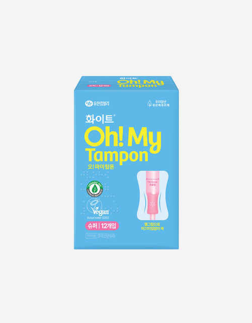 [화이트]  유기농순면 오마이 탐폰 슈퍼 12개입