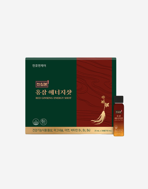 [한정수량] 천호엔케어 천심본 홍삼에너지샷 25ml*30병*1상자
