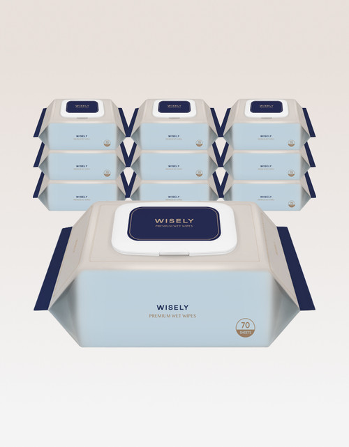 [75gsm] 와이즐리 프리미엄 아기 물티슈 70매 10팩