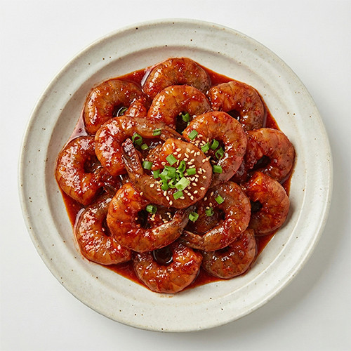 탱글한 새우 45% 듬뿍 매콤달콤한 양념새우장 500g