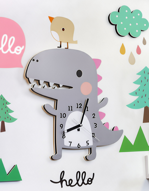 아이방엔 조용한! 퍼니즈 캐릭터 무소음 벽시계 + 데코세트 