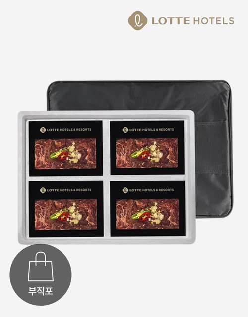 [사전예약][롯데호텔] 1++한우 양념불고기 선물세트 1호 [1.2kg/4팩]
