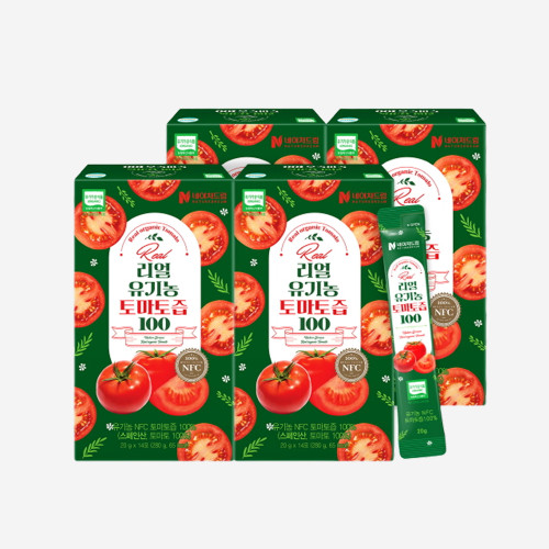 네이처드림 리얼 유기농 토마토즙100 20g*14포 4박스