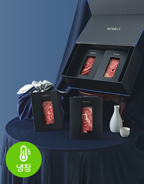 [사전예약] 1++(8) 한우 등심 한마리(윗등심+아랫등심) 선물세트 1.6kg (고급형 포장)