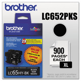 Original Brother LC-65 High Yield Ink Cartridges Pack Of 2 LC-652PKS