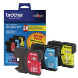 Original Brother LC-65 Color Ink Cartridges Cyan Magenta Yellow Pack of 3