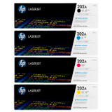 HP 202A SET | CF500A CF501A CF502A CF503A | Original HP Toner Cartridge - Black, Cyan, Yellow, Magenta
