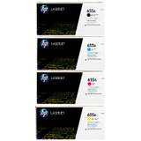 HP 655A SET | CF450A CF451A CF452A CF453A | Original HP Toner Cartridges - Black, Cyan, Yellow, Magenta