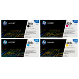 HP 501A 503A Set | Q6470A Q7581A Q7582A Q7583A | Original HP Toner Cartridge - Black, Cyan, Yellow, Magenta