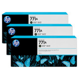 Original HP 771A B6Y39A Black Ink Cartridge 3-Pack