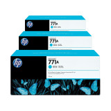 Original HP 771A B6Y44A Light Cyan Ink Cartridge 3-Pack