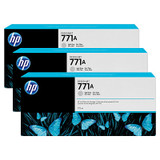 Original HP 771A B6Y46A Light Gray Ink Cartridge 3-Pack test