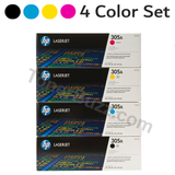 HP 305A Original Toner Cartridge 4 Color Combo Pack Black Cyan Magenta Yellow CE410A CE411A CE412A CE413A LaserJet 300