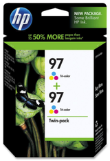 HP C9349FN #140 #97 DeskJet 5740 6540 Tri-color Ink Cartridges 2 Pack