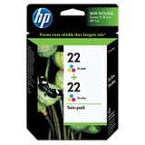Original HP CC580FN 140 22 DeskJet 3920 40 Tri-Color Twin-Pack