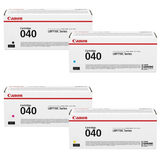 Canon 040 Set | Original Canon Laser Toner Cartridges – Black, Cyan, Magenta, Yellow