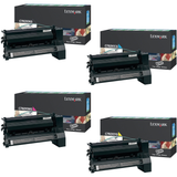 Lexmark C782X1 Set | C782X1CG C782X1KG C782X1MG C782X1YG | Original Lexmark Extra High-Yield Toner Cartridges – Black, Cyan, Magenta, Yellow