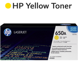 Original HP Yellow 650A CE272A LaserJet Toner Cartridge