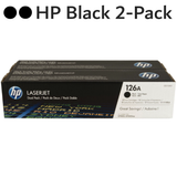 Original HP 126A CE310AD Black LaserJet Toner Cartridges Dual Pack 2-Pack