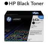 Original HP 643A Q5950A Black LaserJet Toner Cartridge