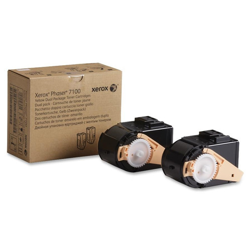 Original Xerox 106R02604  Phaser 7100 Yellow Toner 2pk