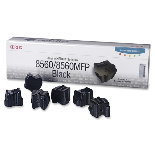 Original Xerox 108R00727 Solid Ink Sticks for Phaser 8560/8560MFP  6/Pack, Black