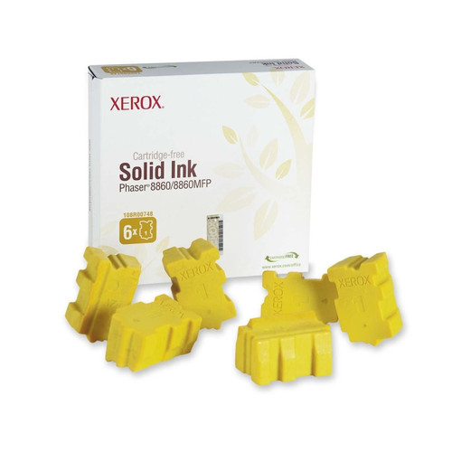 Original Xerox 108R00748  Phaser 8860 Yellow 6/Pack