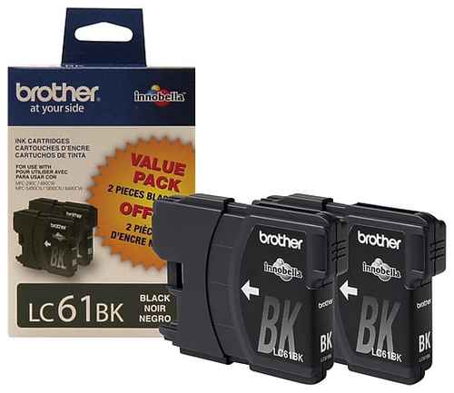 Brother LC-61 Ink Cartridges Pack of 2
