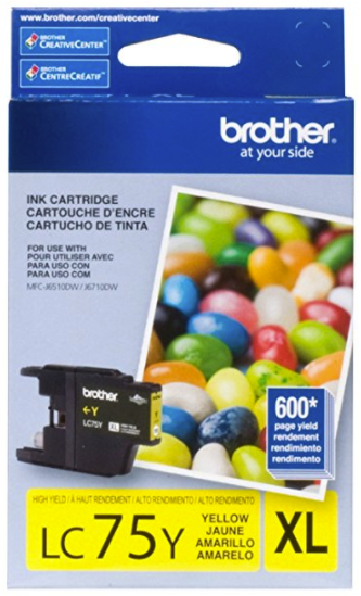 Original Brother LC-75Y Yellow High Yield Ink Cartridge