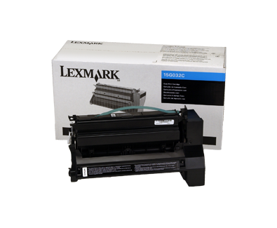 Original Lexmark 15G032C C752 Cyan High Yield Toner Cartridge