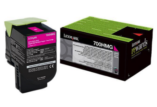 Original Lexmark 70C0HMG Unison 701HM Return Program Magenta High-Yield Toner Cartridge