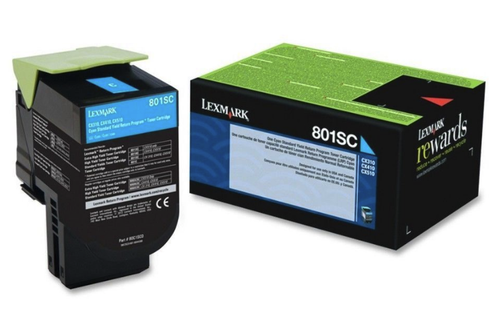 Original Lexmark 80C1SC0 801SC Cyan Return Program Unison Toner Cartridge