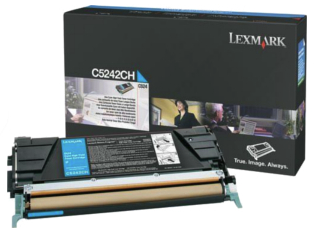 Original Lexmark C5242CH Cyan High-Yield Toner Cartridge