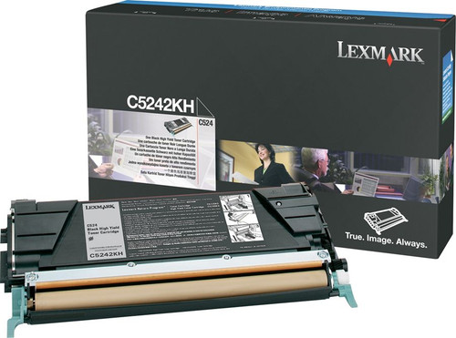 Original Lexmark C5242KH Black High-Yield Toner Cartridge