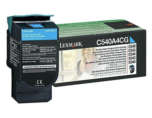 Original Lexmark C540A4CG C54X/X54X Cyan Return Program Toner Cartridge Taa