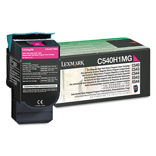 Original Lexmark C540H4MG C540 Magenta Return Program High Yield Toner Cartridge