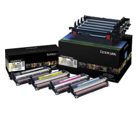 Original Lexmark C540X84G C54X Black and Color Imaging Kit