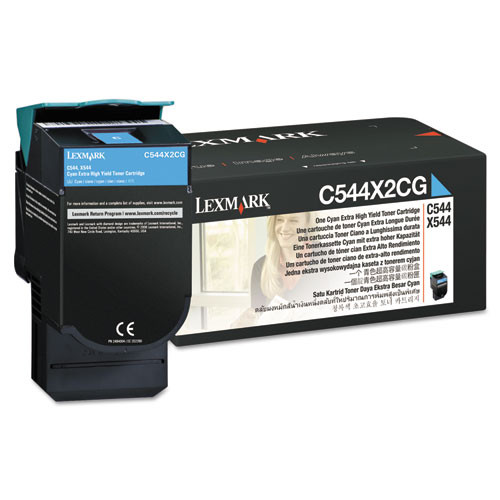 Original Lexmark Cyan Extra High-Yield Toner Cartridge C544X2CG