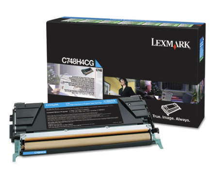 Original Lexmark C748H4CG C748 Cyan Return Program High-Yield Toner Cartridge