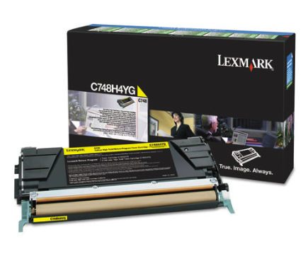 Original Lexmark C748H4YG C748 Yellow Return Program High-Yield Toner Cartridge Taa