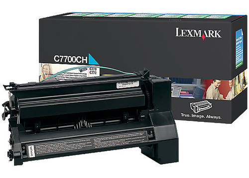 Original Lexmark C7700CH C770/72 Cyan Return Program High-Yield Toner Cartridge
