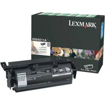 Original Lexmark X654X11A Return Program Extra High-Yield Laser Toner Cartridge  Black