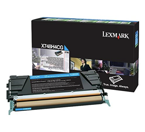 Original Lexmark X748H4CG X748 Cyan Return Program High-Yield Toner Cartridge Taa