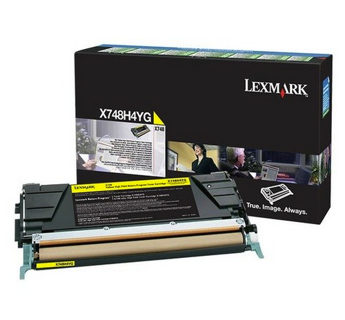 Original Lexmark X748H4YG X748 Yellow Return Program High-Yield Toner Cartridge Taa