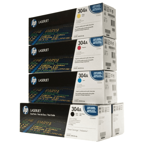 HP CC530AD CF340A SET | Original HP Toner Cartridge - Black, Cyan, Yellow, Magenta